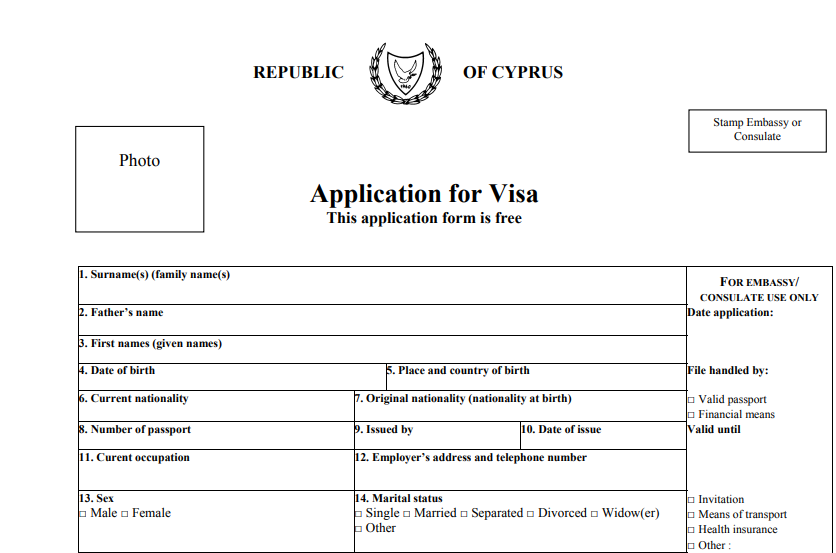 Национальная виза Кипр