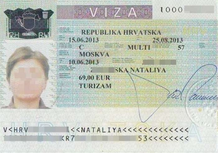 Виза в Хорватию для россиян